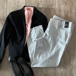 NEW NY&Co Crop Straight Leg Pant- stretch